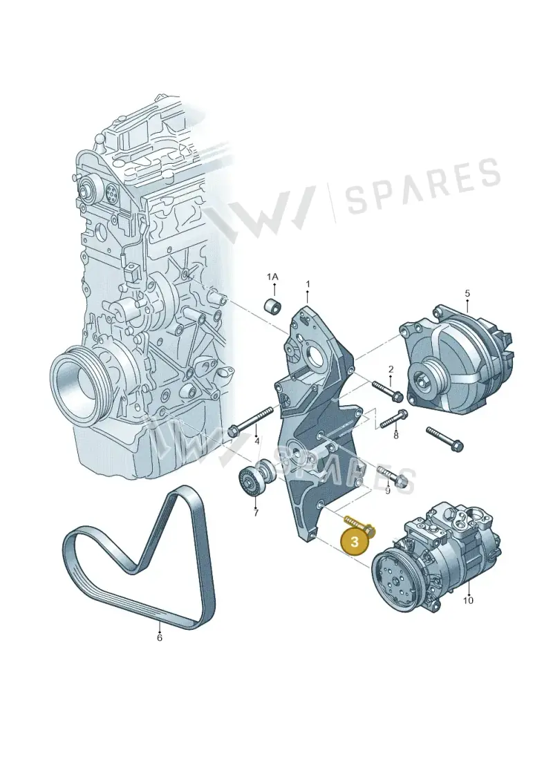 N10551901 — Volkswagen Caddy kombi (2015-2020) diagram 866903600, position 3