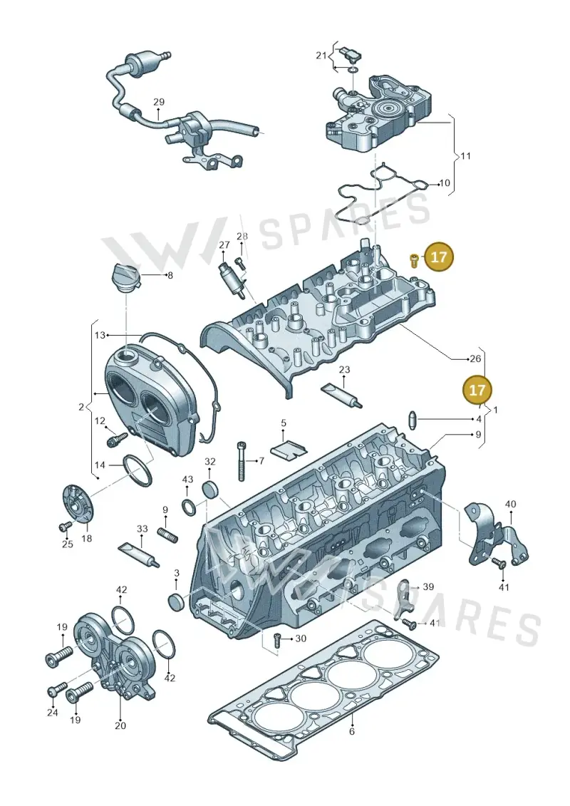 N10554005 — Volkswagen Passat estate (2023-) diagram 3j0103381, position 17