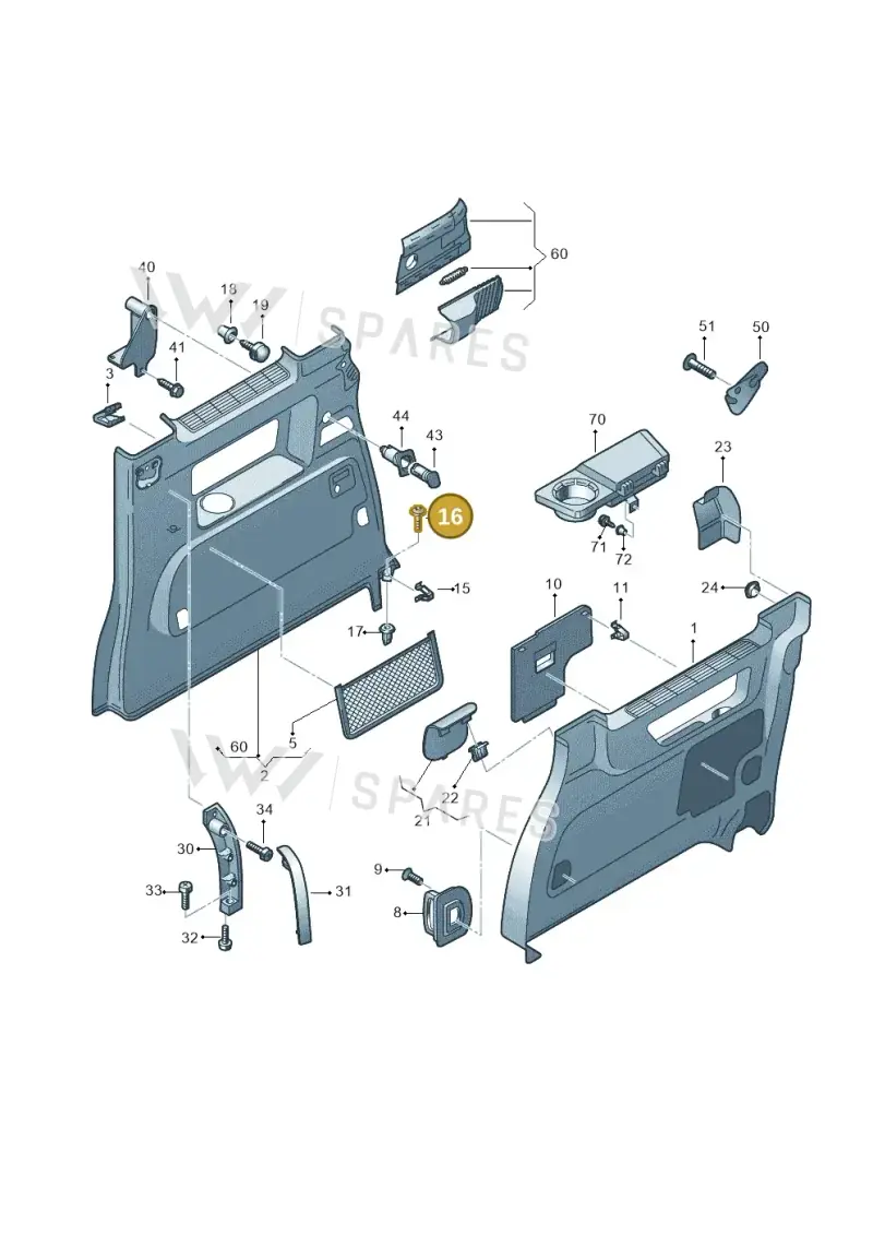 N10556501 — Volkswagen Touran 2.0 (2010-2015) diagram 409867900, position 16