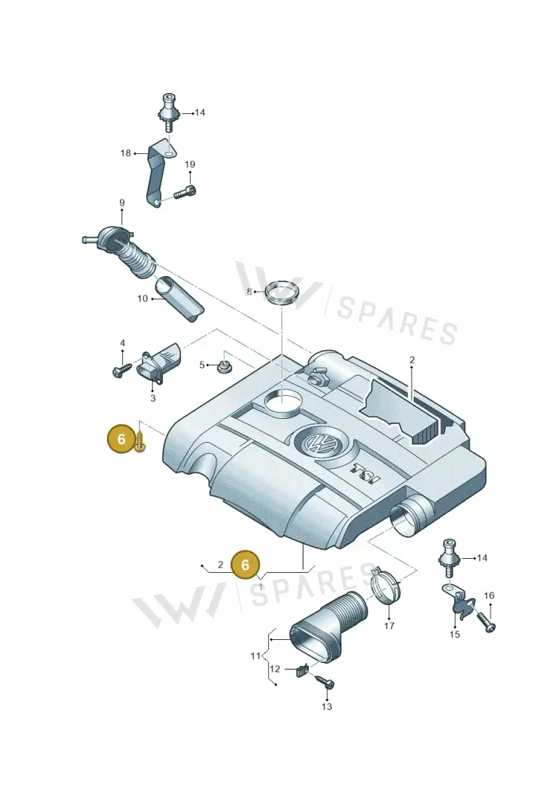 N10556501 — Volkswagen Scirocco 2.0 (2014-2017) diagram 786129700, position 6