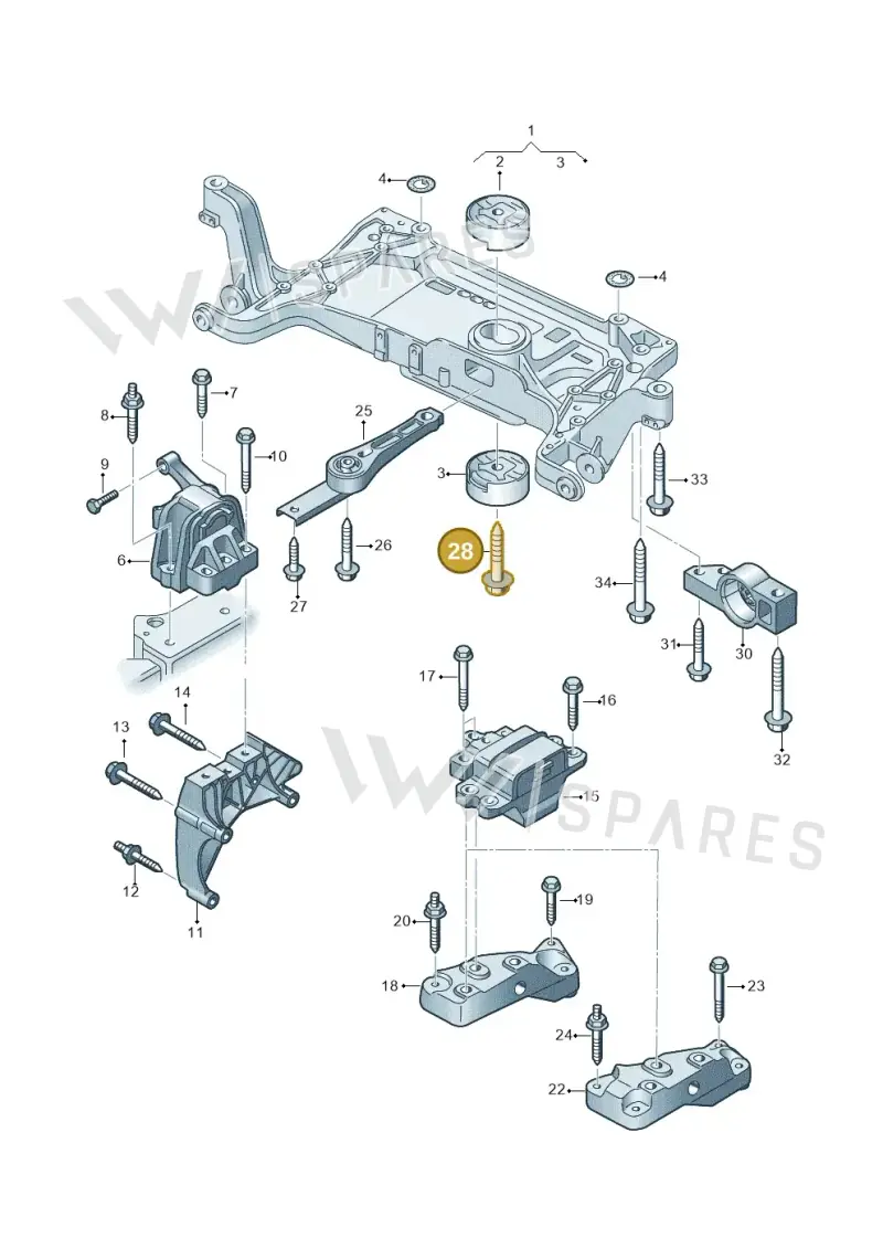 N10558002 — Volkswagen Sharan BlueMotion (2015-2022) diagram 689199300, position 28