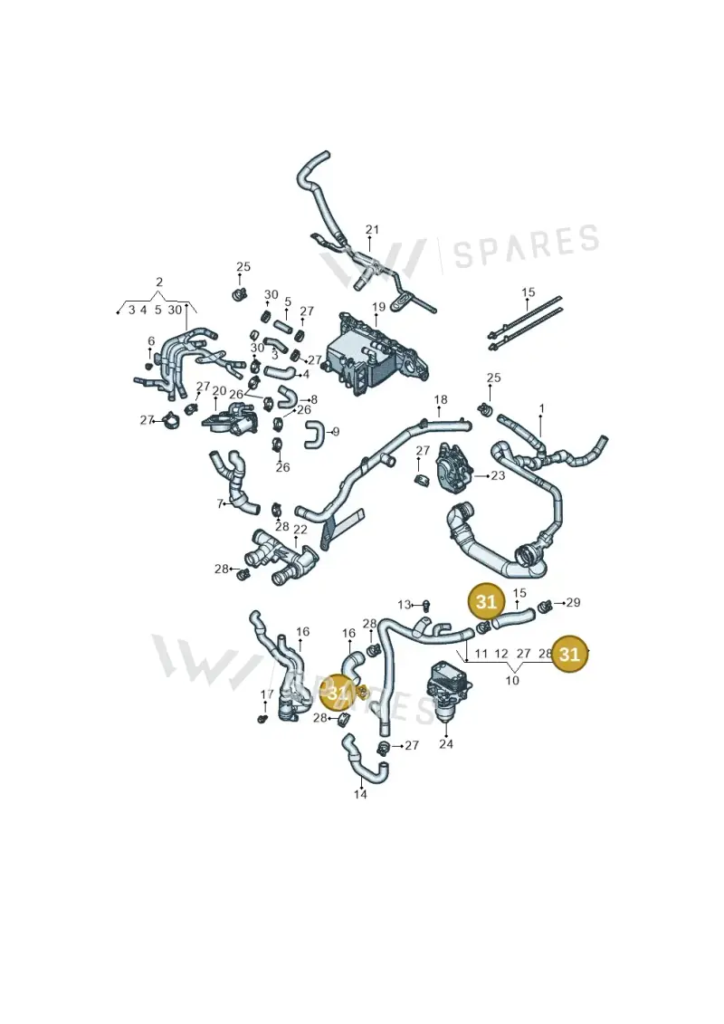 N10558601 — Volkswagen Tiguan 2.0 4Motion (2017-2024) diagram 833121052, position 31