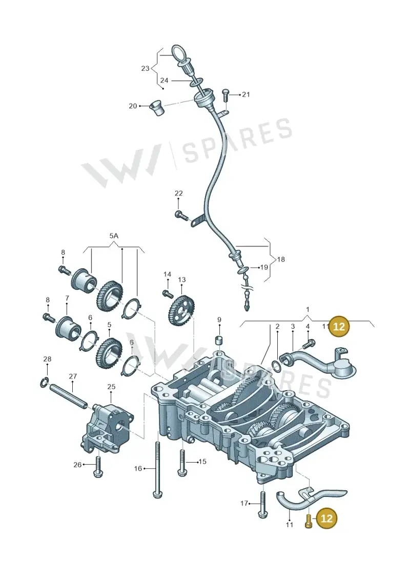 N10559901 — Volkswagen Jetta Vagon            08> (2008-) diagram 460115250, position 12
