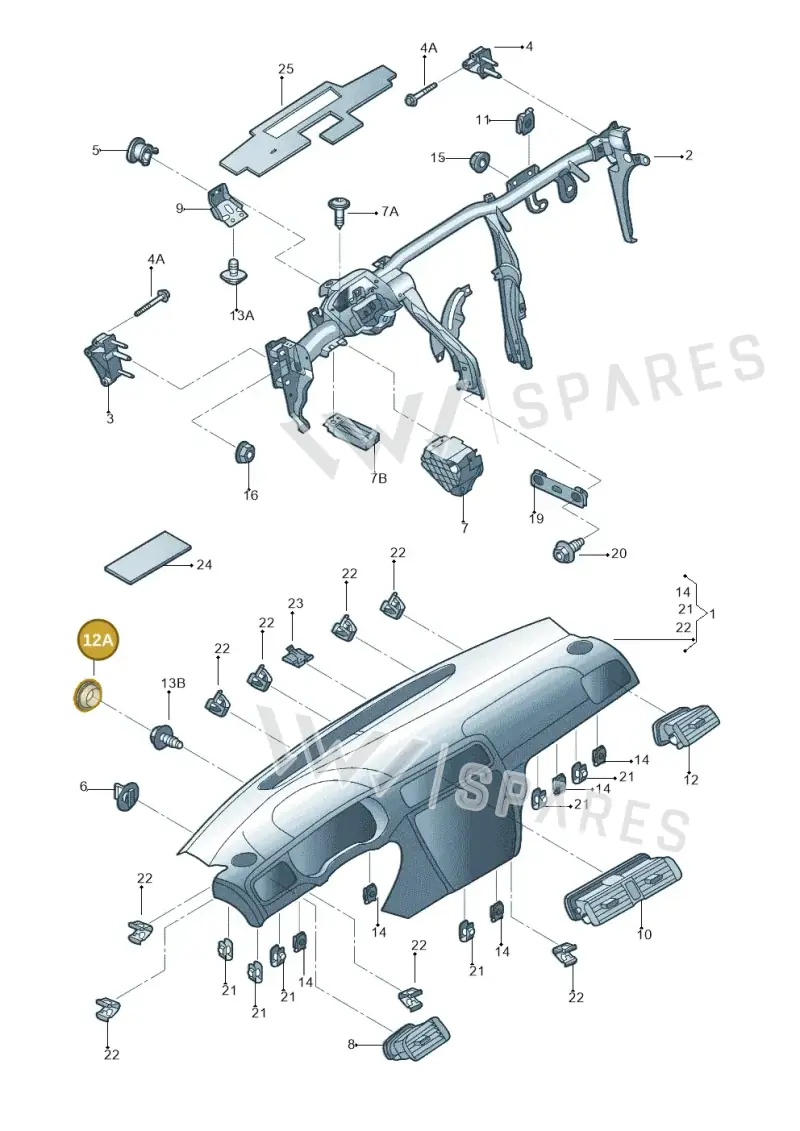 N10560801 — Volkswagen Jetta 2.0 (2015-2015) diagram 692857000, position 12A