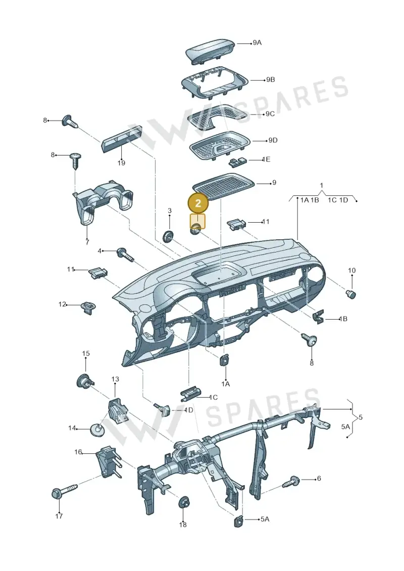 N10560801 — Volkswagen Beetle (2016-2019) diagram 715857000, position 2