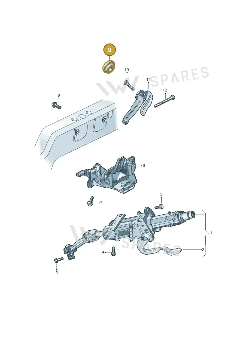 N10560801 — Volkswagen Sharan BlueMotion (2015-2022) diagram 863419300, position 9