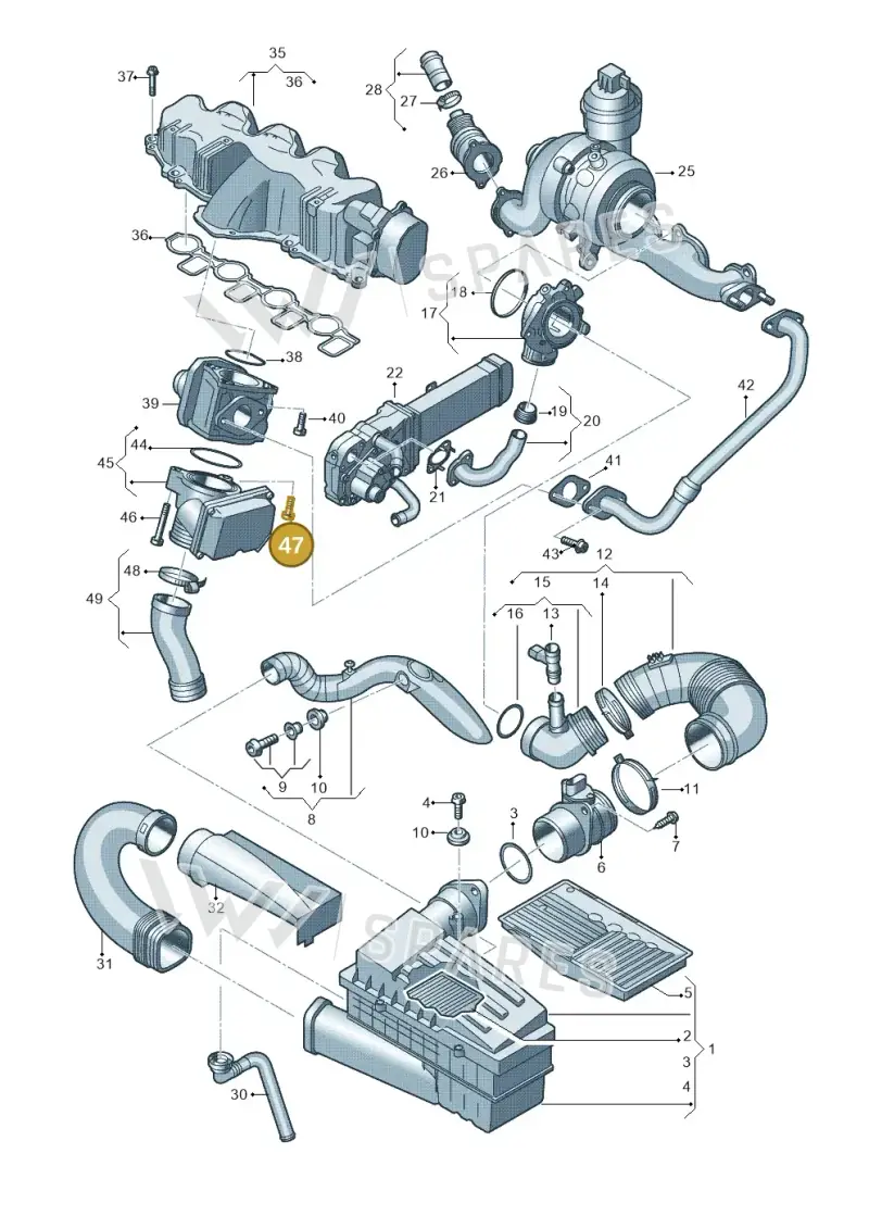 N10562101 — Volkswagen Jetta             "USA"05> (2005-) diagram 646129600, position 47