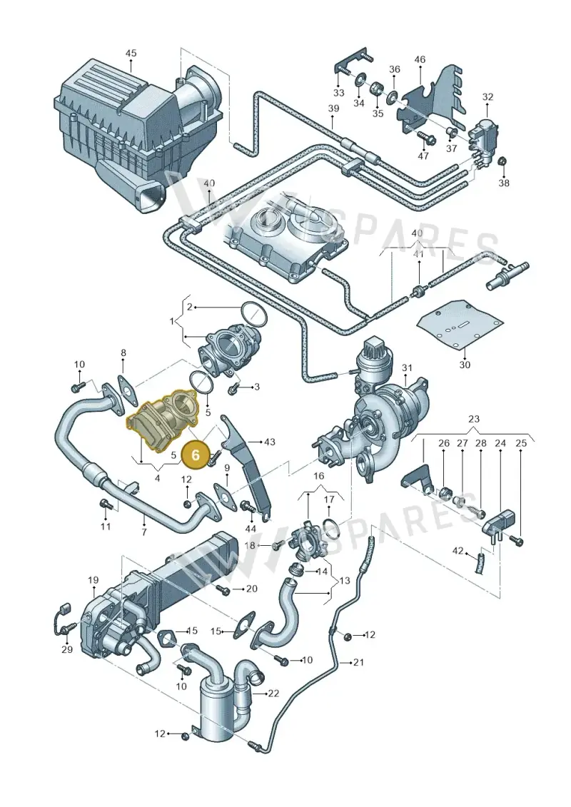 N10562101 — Volkswagen New beetle (2011-2016) diagram 649131450, position 6