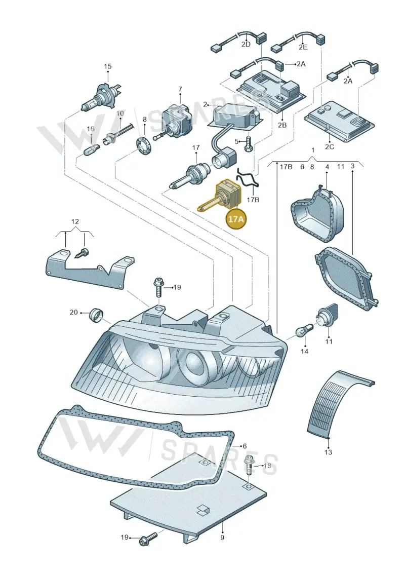 N10566101 — Audi A4/AV./QU.    "CN"03>05 (2003-2005) diagram 249941200, position 17A