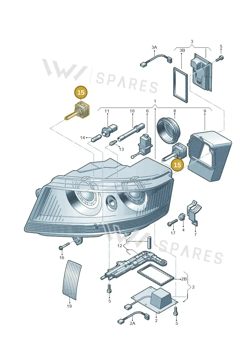 N10566101 — Volkswagen Phaeton (lang) (2003-2006) diagram 258941200, position 15