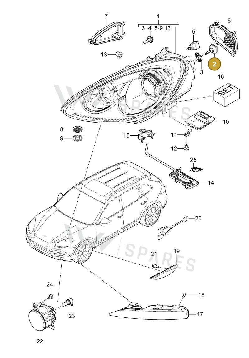 N10566101 — Porsche Cayenne (2010-2018) diagram p37905002, position 2
