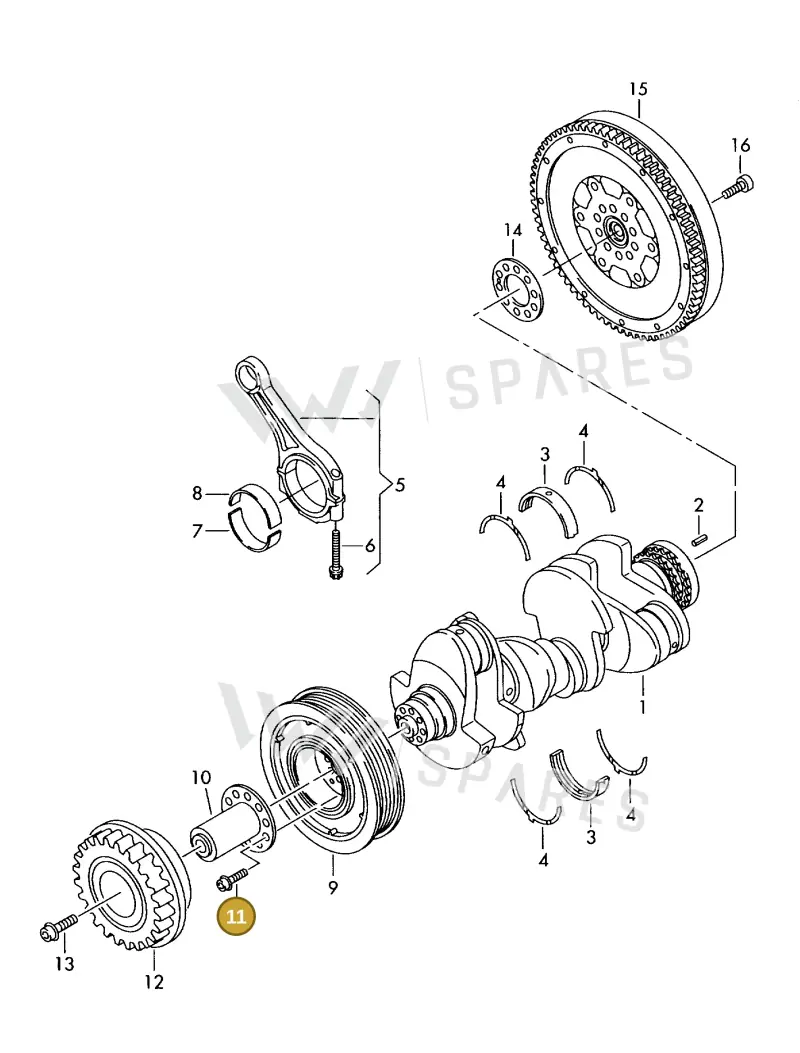 N10566601 — Volkswagen MARINE-MOTOR           02> (2002-) diagram 277105300, position 11