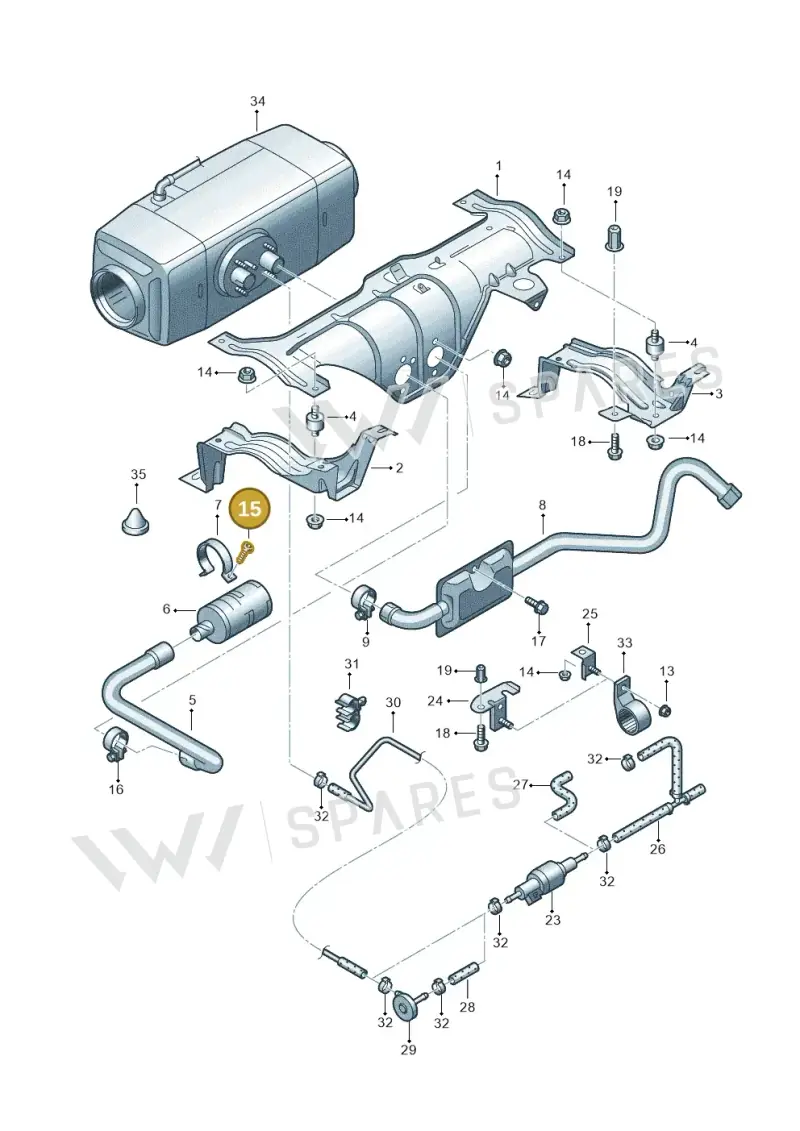 N10570801 — Volkswagen TRANSPORTER/4MOTION    07 (2006-2007) diagram 410819480, position 15
