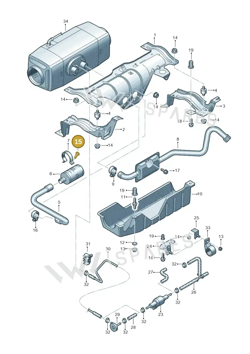 N10570801 — Volkswagen TRANSPORTER OFFEN (7J) 07 (2006-2007) diagram 411819480, position 15