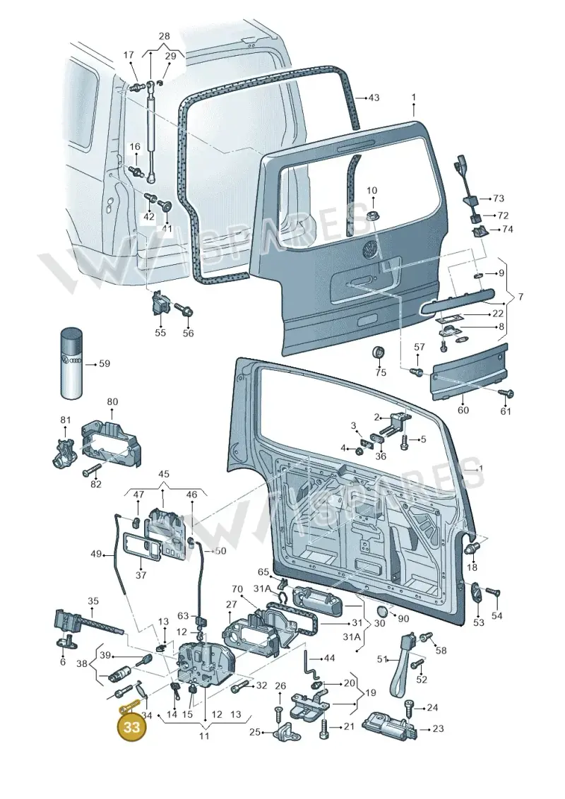 N10574601 — Volkswagen Transp. caravelle (2011-2015) diagram 410827300, position 33