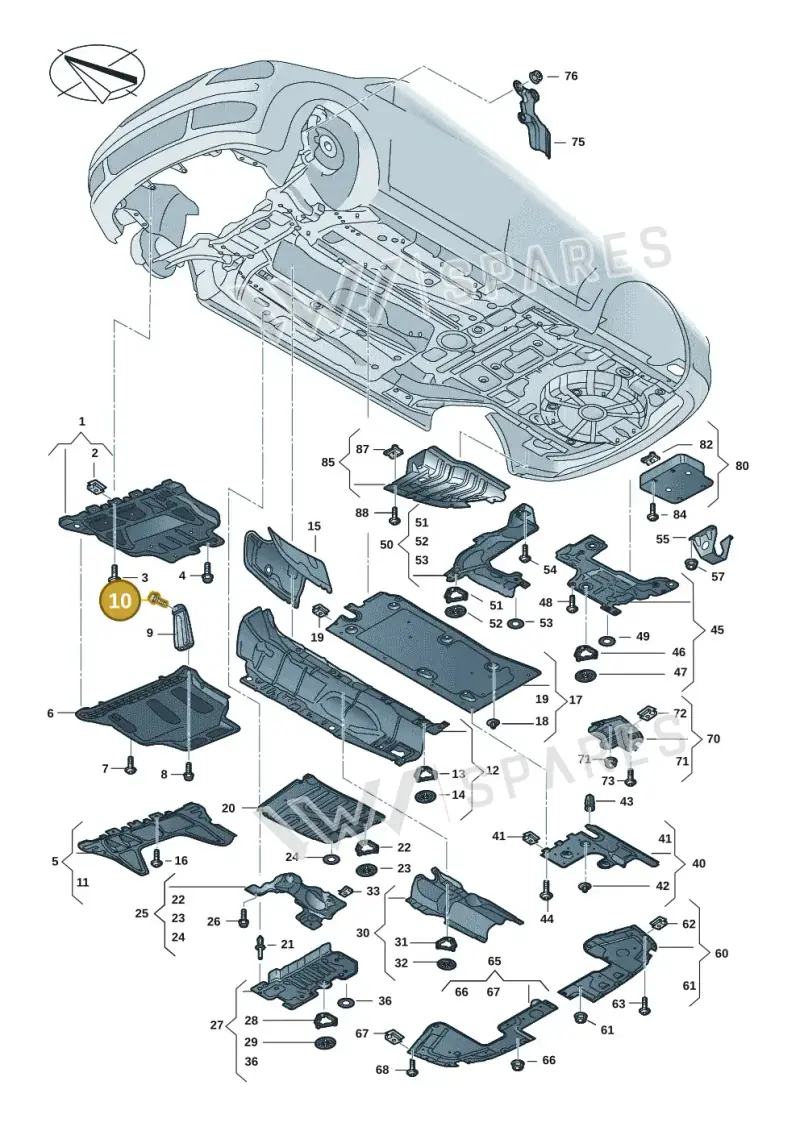 N10574702 — Volkswagen Caddy Maxi Kombi (2020-2024) diagram 2ka825000, position 10