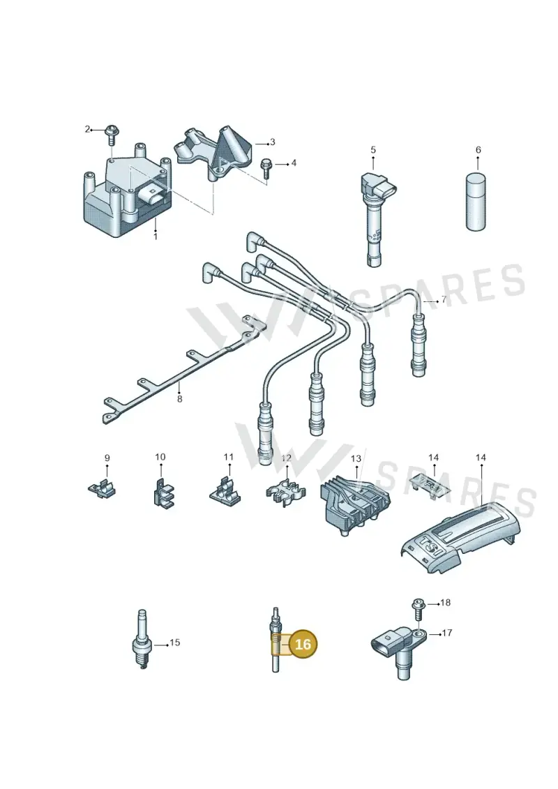 N10579201 — Volkswagen Polo (2008-2009) diagram 694905000, position 16