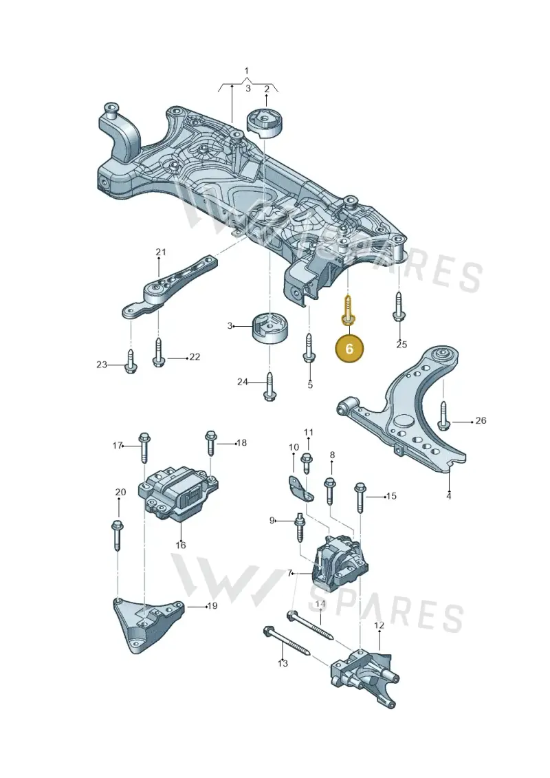 N10579702 — Volkswagen Jetta 1.4 (2013-2015) diagram 775199200, position 6
