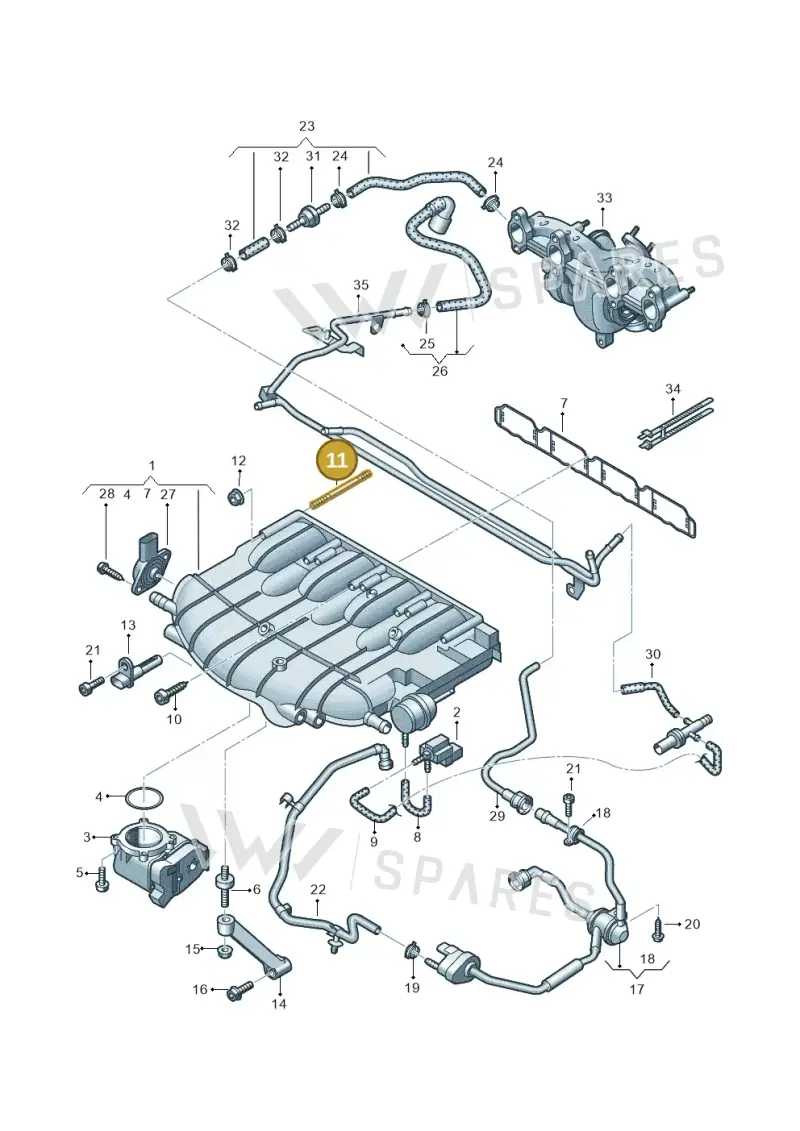 N10581602 — Volkswagen New beetle (2011-2016) diagram 634133300, position 11