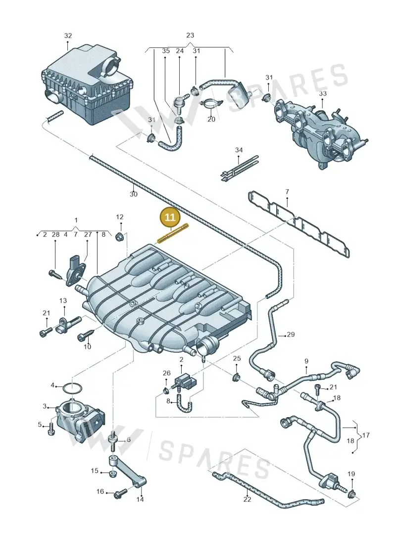 N10581602 — Volkswagen Amarok twin cab (2012-2016) diagram 683133300, position 11
