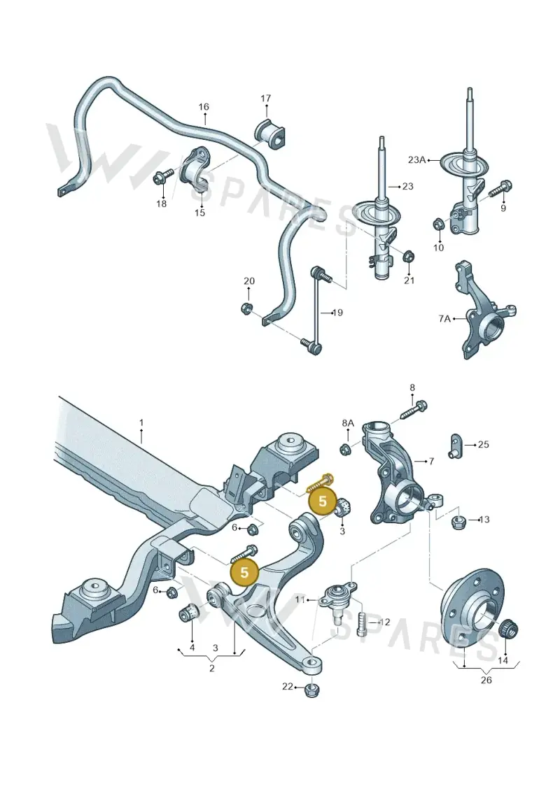 N10585602 — Volkswagen Single-cab transp. (2015-2019) diagram 410407000, position 5