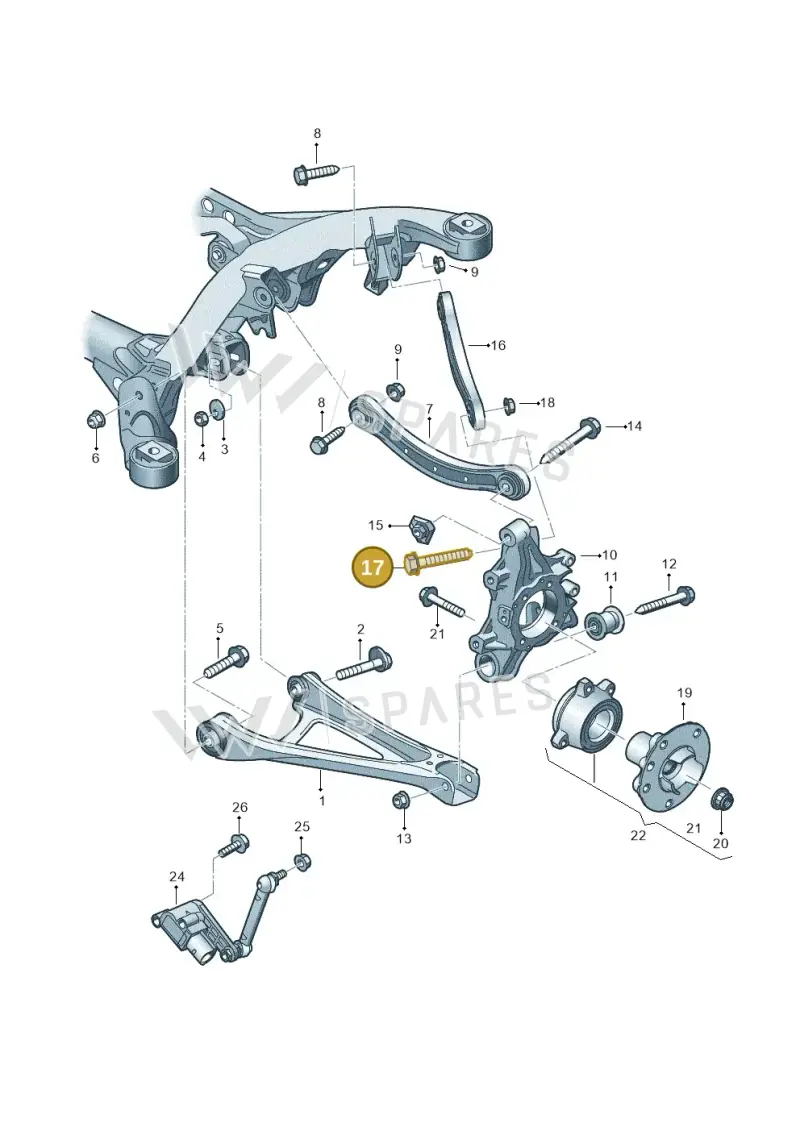 N10586902 — Volkswagen Touareg BlueMotion (2014-2018) diagram 693505300, position 17