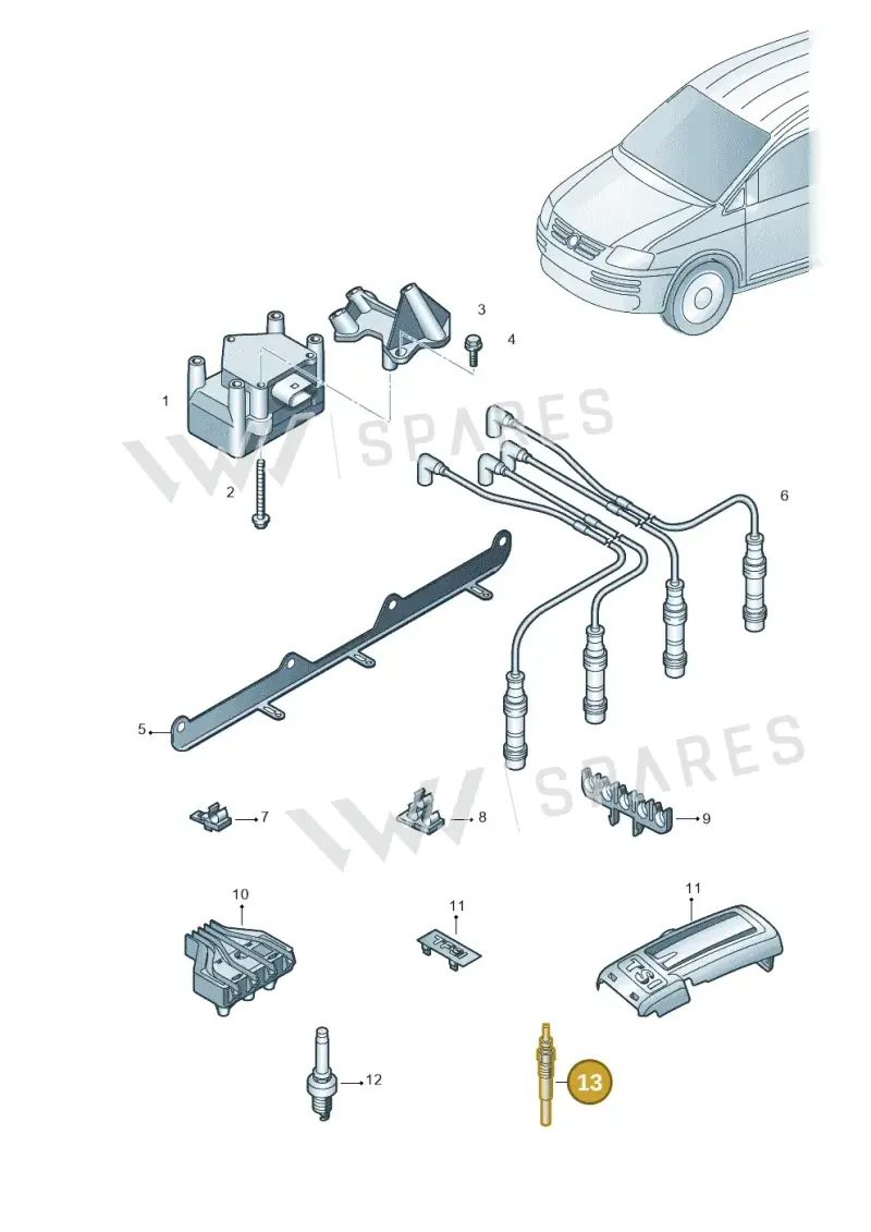 N10591603 — Volkswagen Caddy panel van (2008-2010) diagram 690905000, position 13