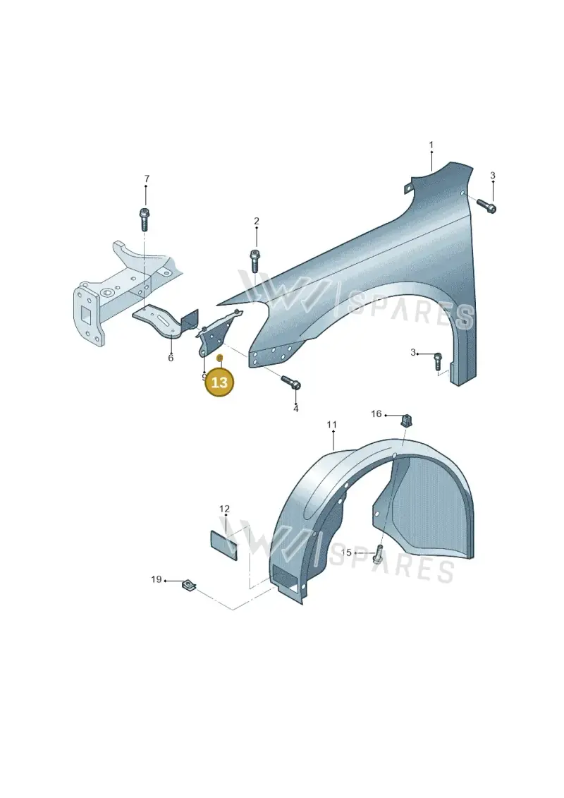 N10591801 — Volkswagen New Passat (2011-2019) diagram 714821100, position 13