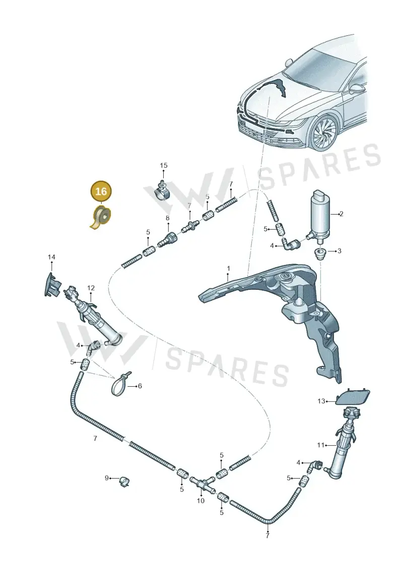 N10592002 — Volkswagen Arteon (2017-2023) diagram 828955400, position 16
