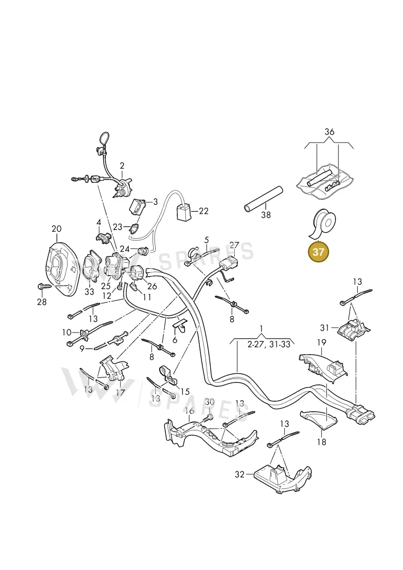 N10592003 — Volkswagen ID.4 Pro (2020-2023) diagram 11a970006, position 37