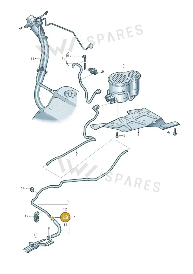 N10595801 — Audi A8 (2017-2025) diagram 838201800, position 13