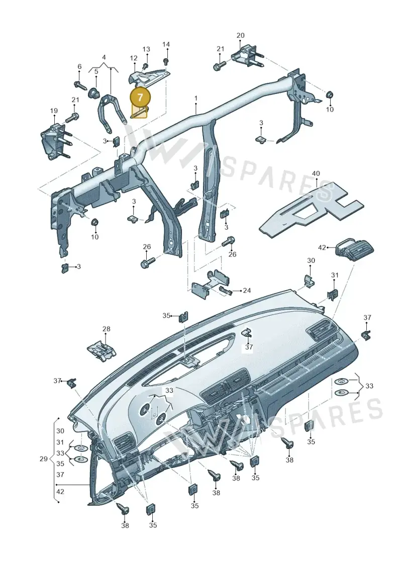 N10601202 — Volkswagen Passat CC (2011-2016) diagram 656857020, position 7