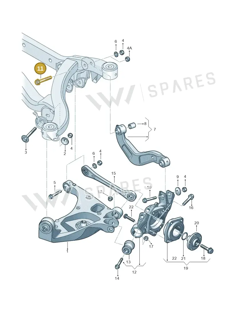 N10602202 — Audi RS4 Cabrio qu.    08> (2007-) diagram 249505060, position 11