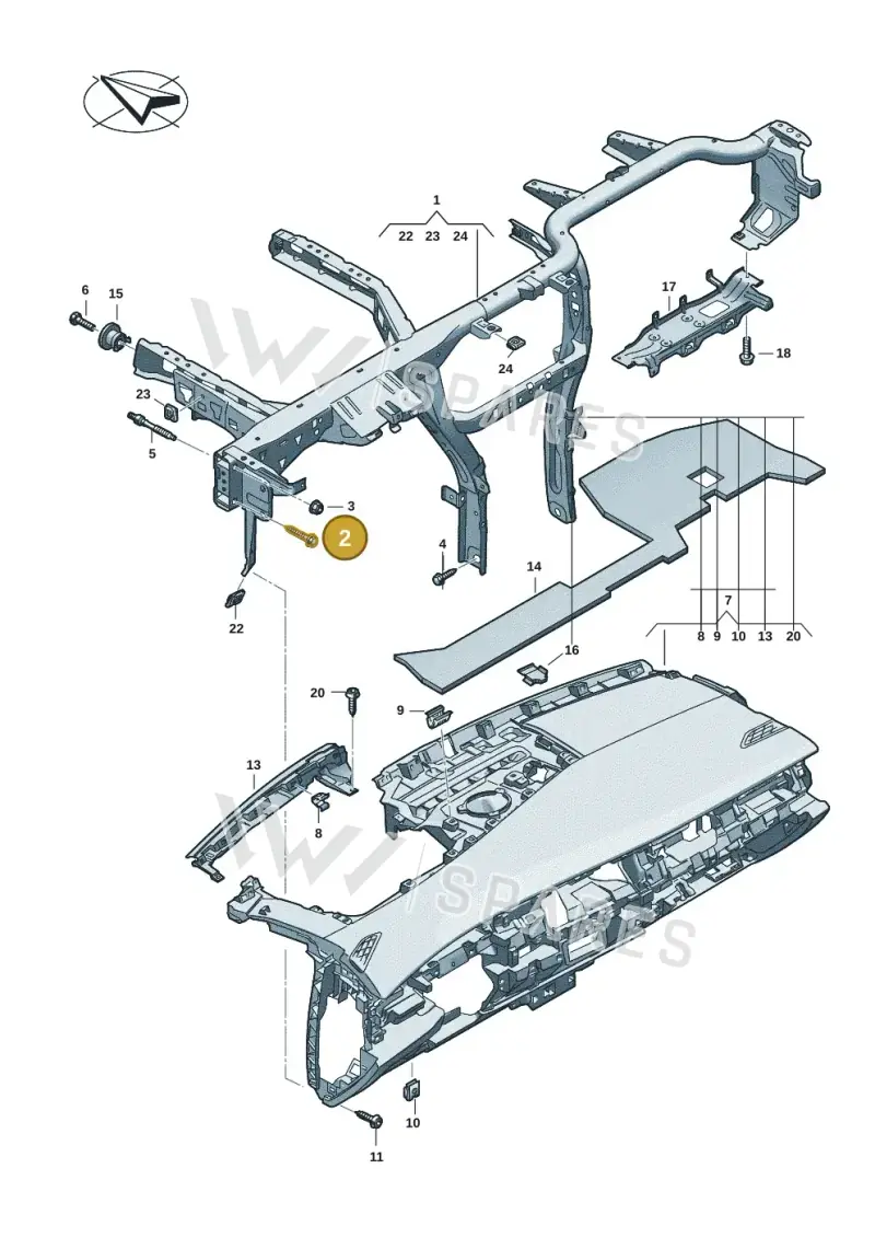 N10604402 — Volkswagen ID.7 Limousine Pro (2023-) diagram 14b857000, position 2