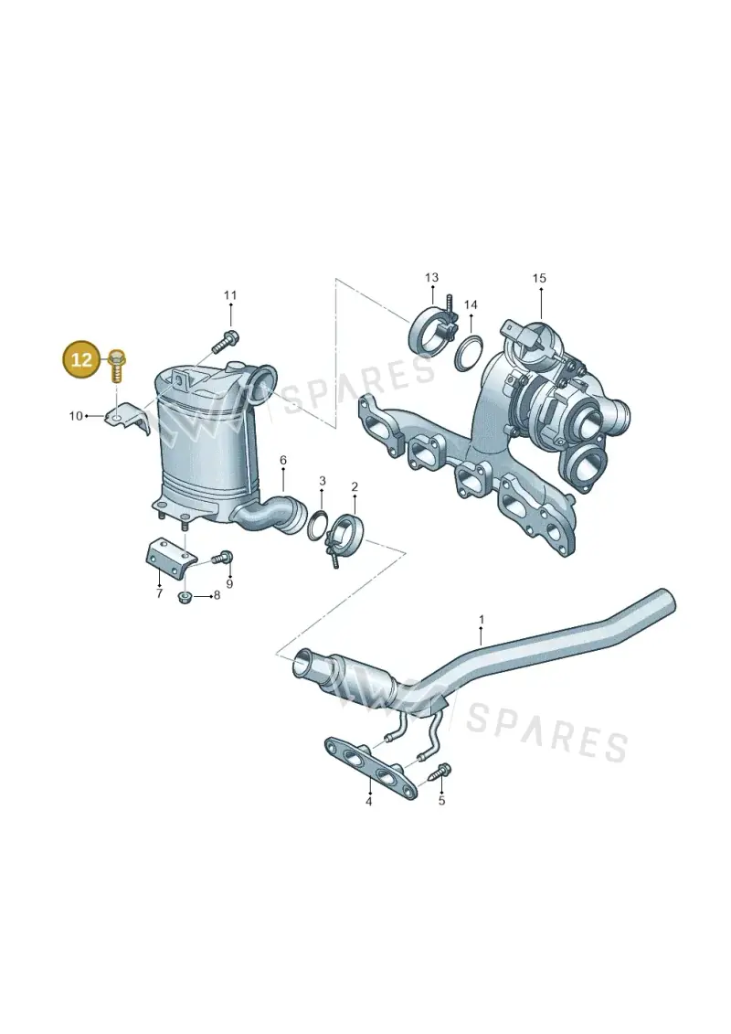 N10604403 — Volkswagen Golf 2.0 BlueMotion (2019-2024) diagram 745253520, position 12