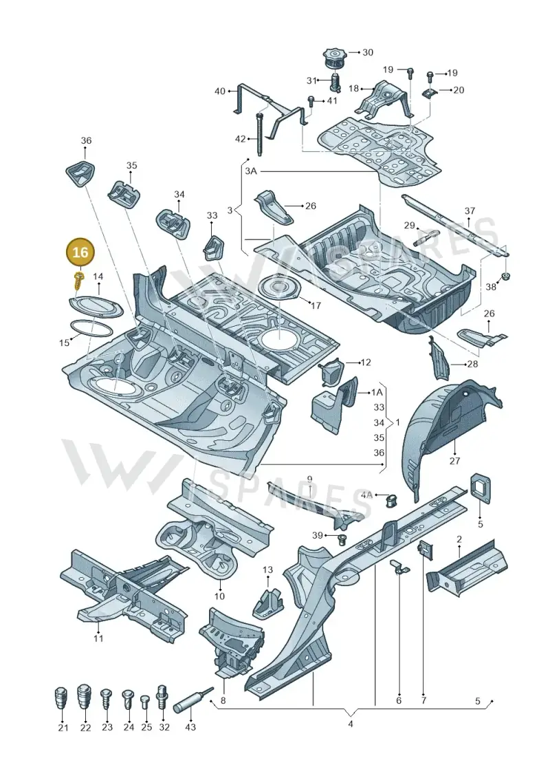 N10604601 — Audi A6 (2014-2018) diagram 711803500, position 16