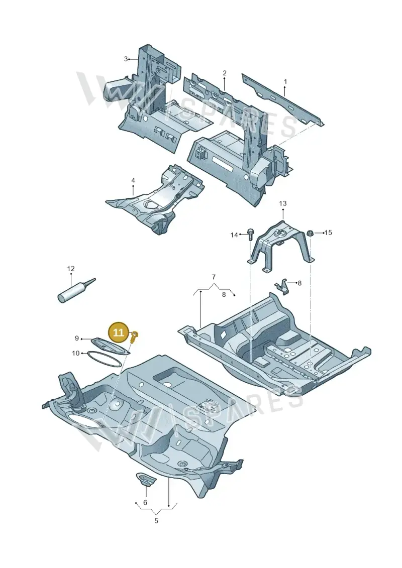 N10604601 — Audi A5 Cabriolet (2016-2025) diagram 848803500, position 11