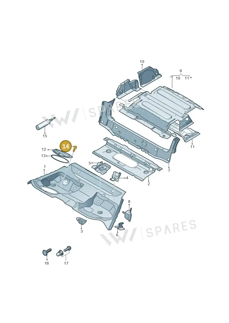 N10604601 — Audi A5 Sportback (2016-2025) diagram 849803510, position 14