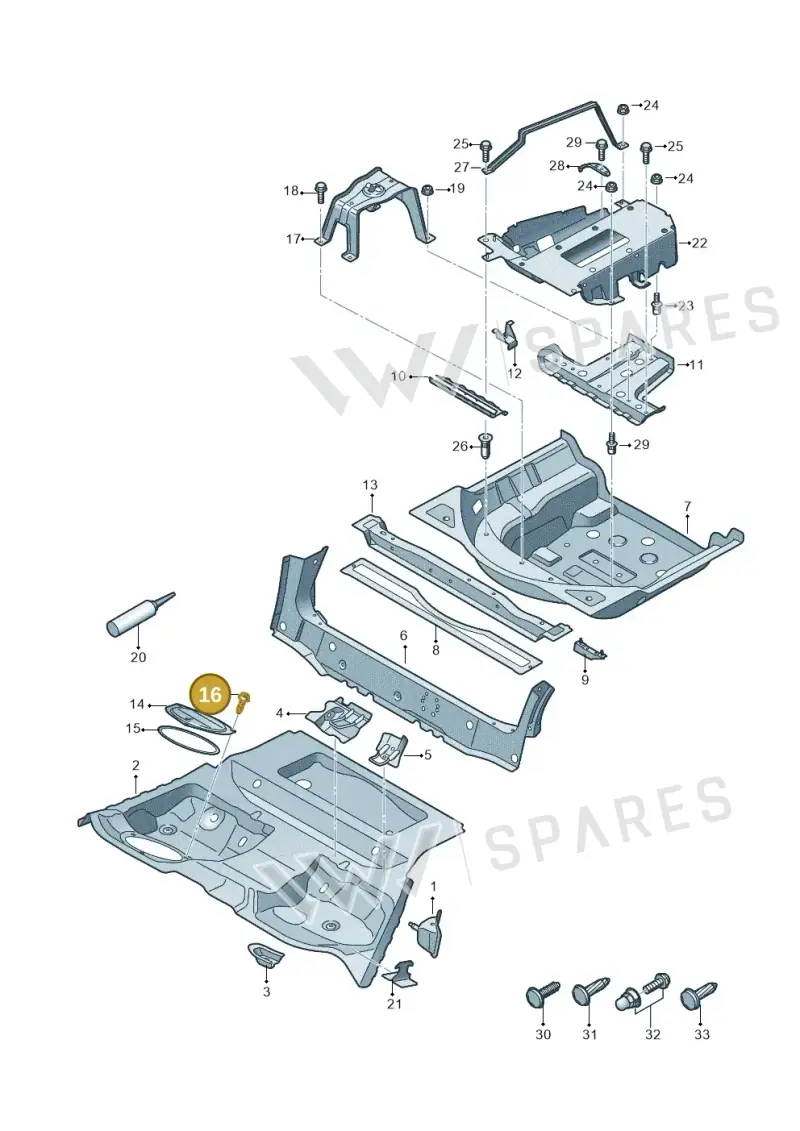N10604601 — Audi RS5 Sportback (2017-2025) diagram 897803500, position 16