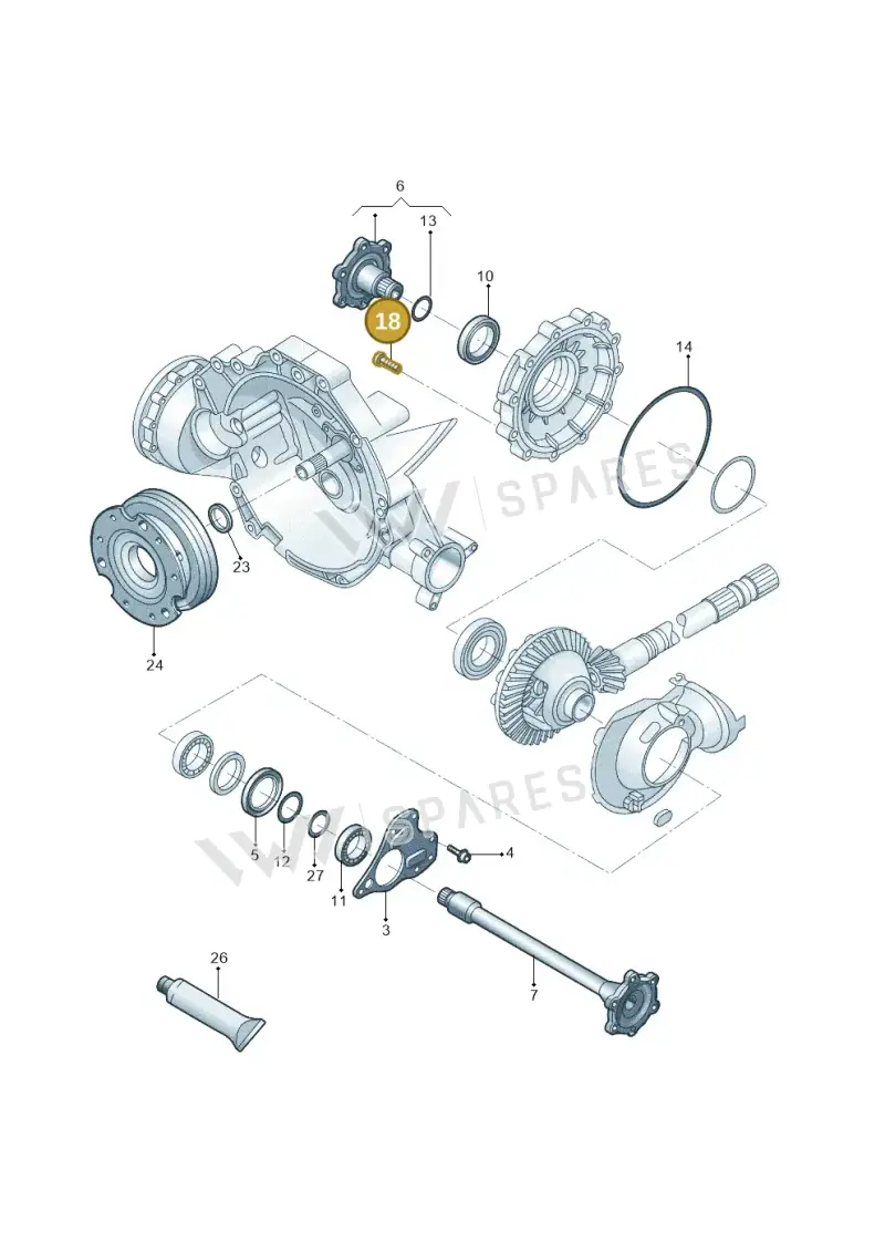 N10607002 — Audi A6 1.8 (2015-2019) diagram 887409060, position 18