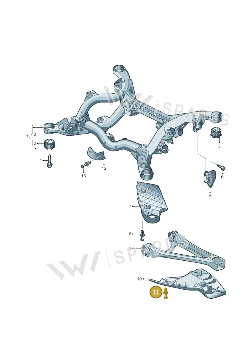 N10608501 — Volkswagen Touareg BlueMotion (2014-2018) diagram 693599050, position 11