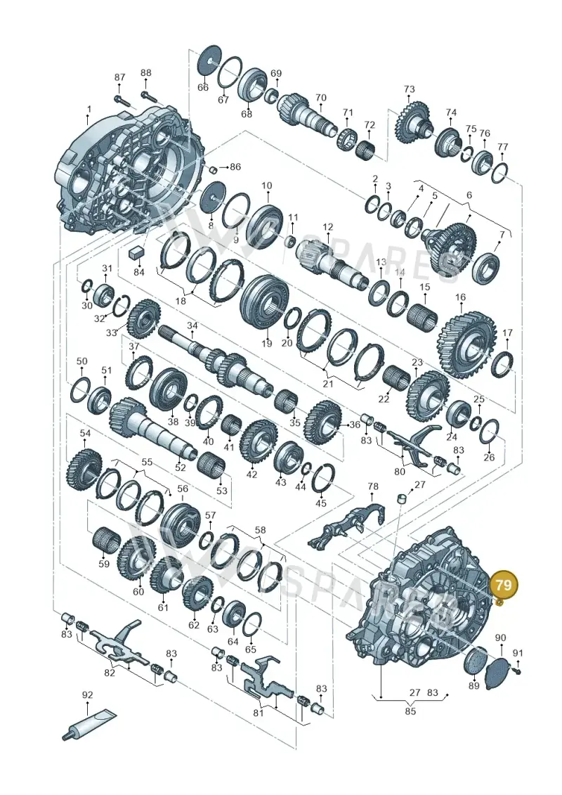 N10609206 — Volkswagen Tiguan 2.0 4Motion (2017-2024) diagram 884300802, position 79
