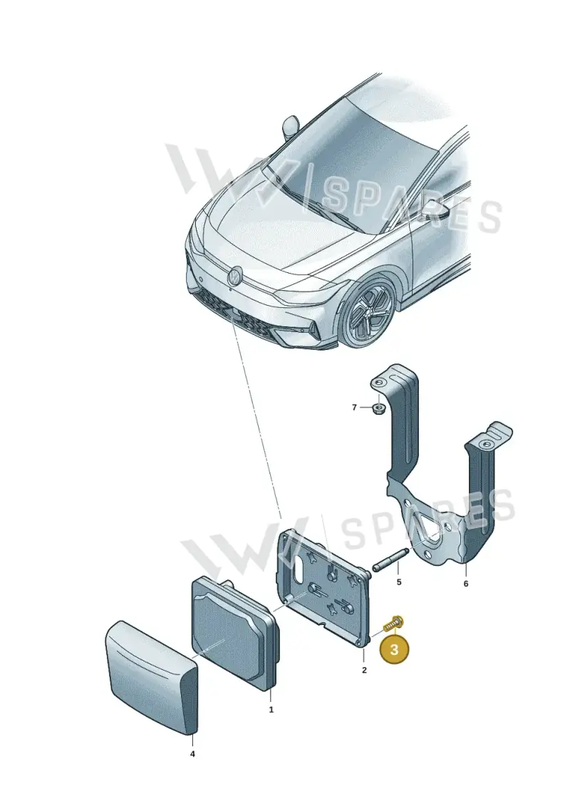 N10612701 — Volkswagen ID.7 Limousine Pro (2023-) diagram 14b907600, position 3