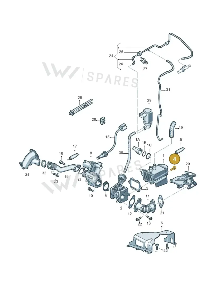 N10613101 — Volkswagen Phaeton 4motion (2010-2016) diagram 631131550, position 4