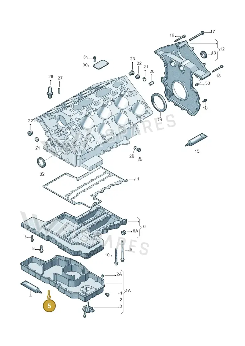 N10613601 — Volkswagen Phaeton 4motion (2010-2016) diagram 258103200, position 5