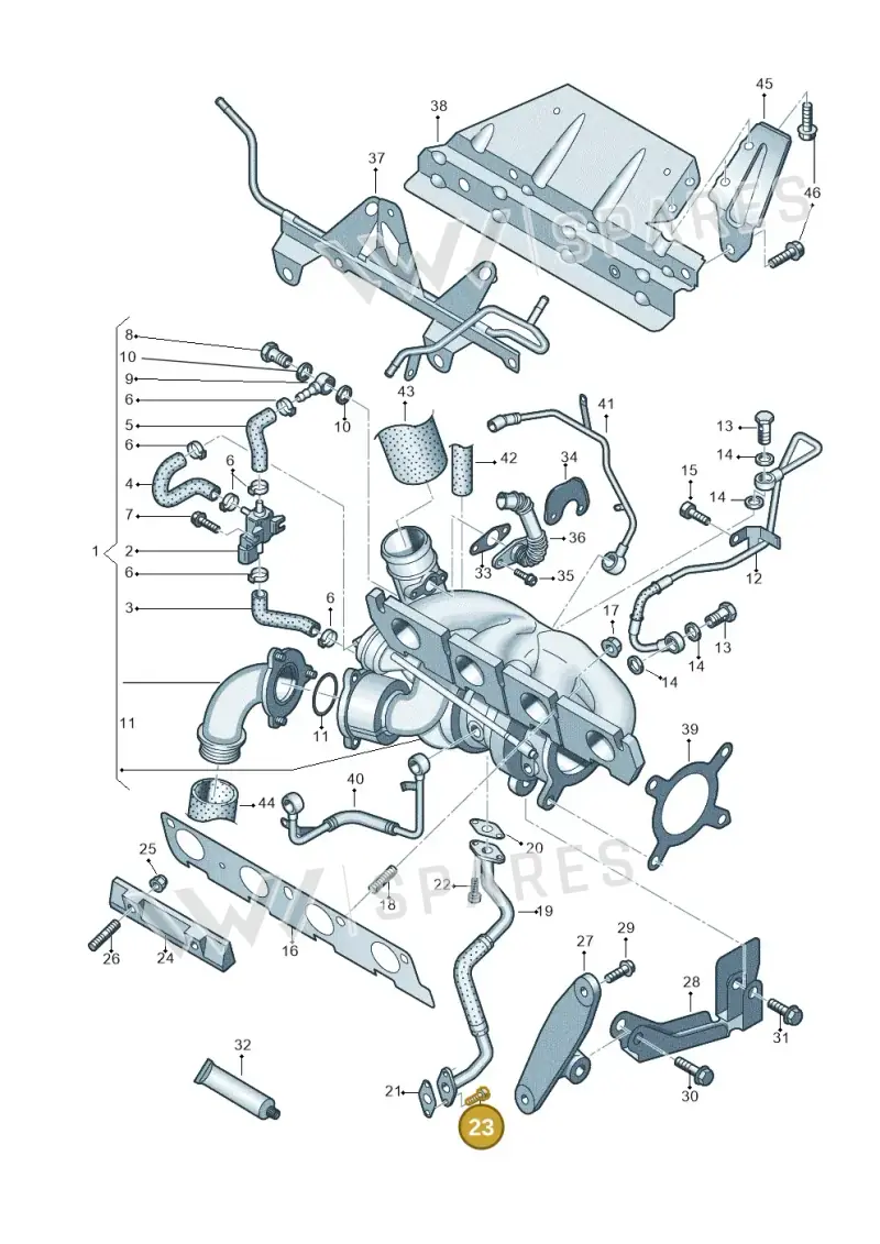 N10613601 — Volkswagen Polo (2012-2014) diagram 747145580, position 23