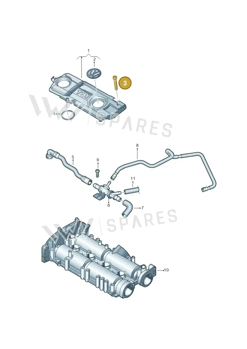 N10619302 — Volkswagen Scirocco 2.0 (2014-2017) diagram 786103700, position 3