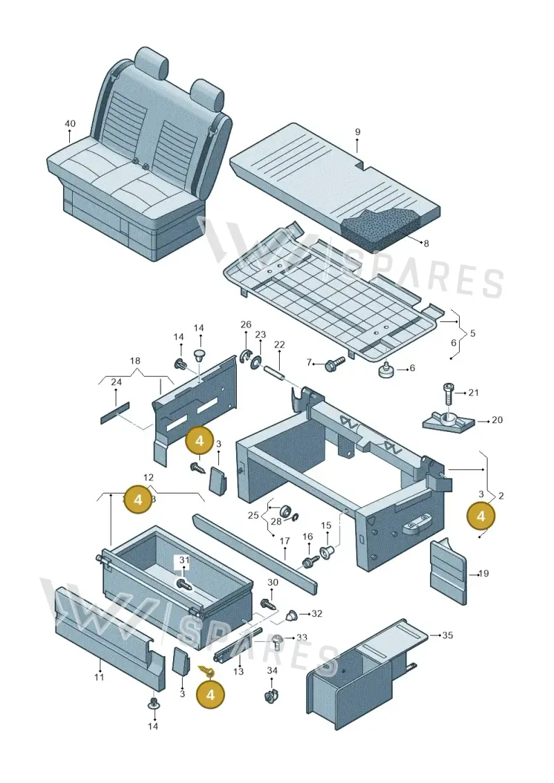 N10620801 — Volkswagen Caravelle (2015-2019) diagram 731883500, position 4