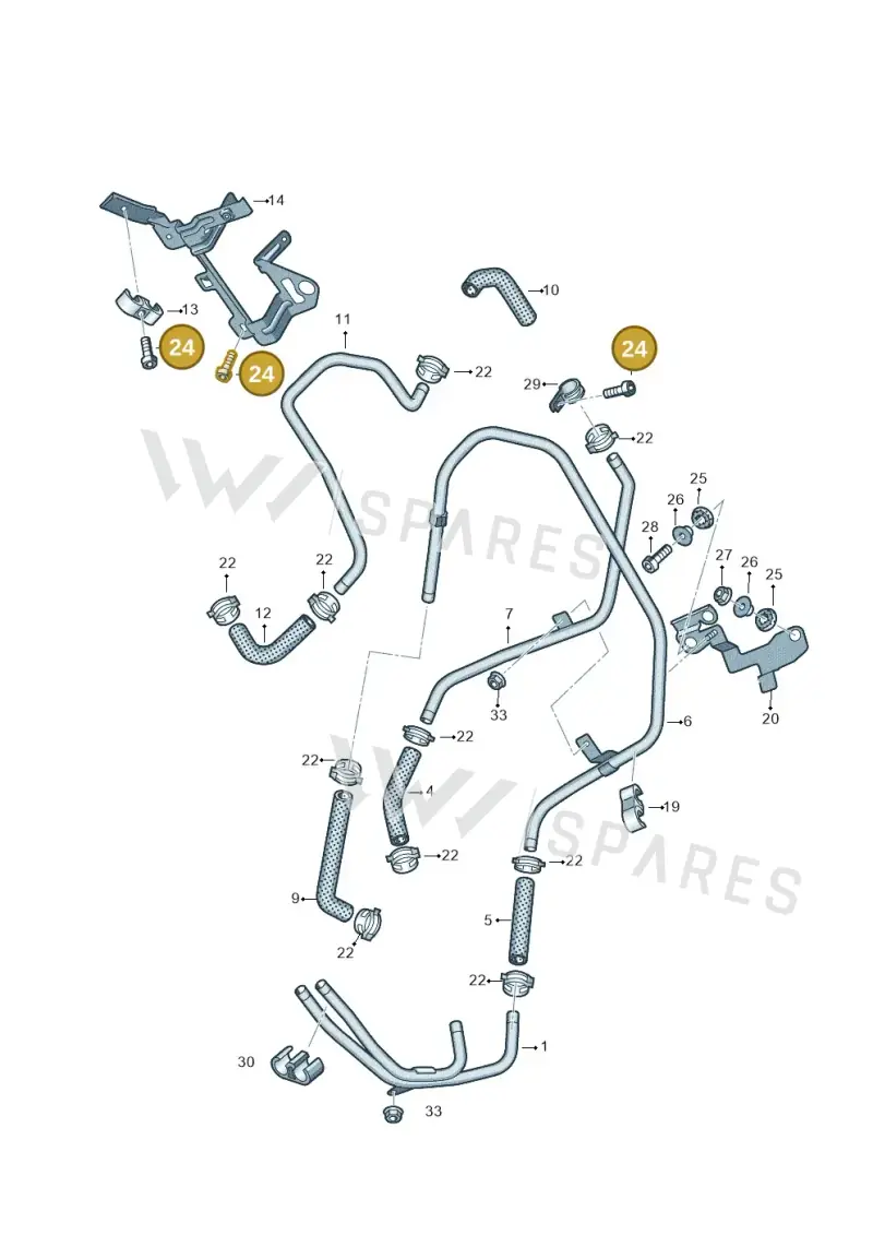 N10620901 — Volkswagen Touareg BlueMotion (2014-2018) diagram 787819230, position 24