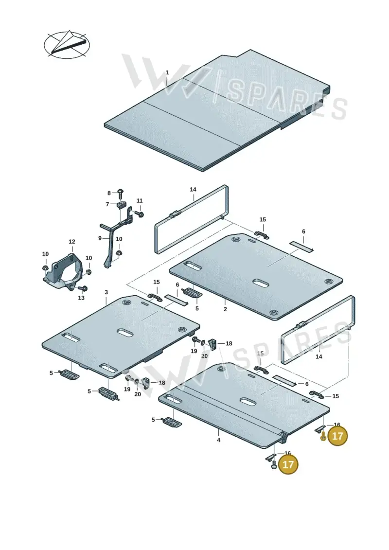 N10621601 — Volkswagen Multivan (2021-) diagram 7t0067000, position 17